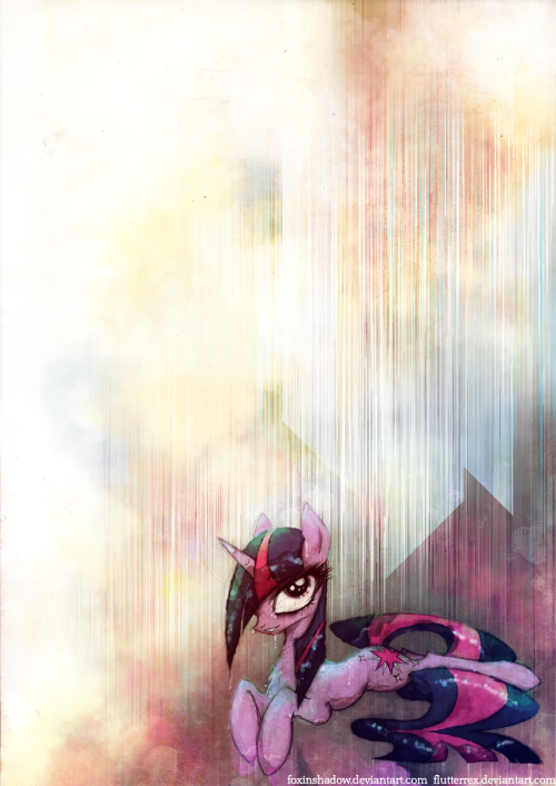 Wet mane Twilight In the rain of aquarel rust :3Collab with FlutterRex, his colouring of my sketch 