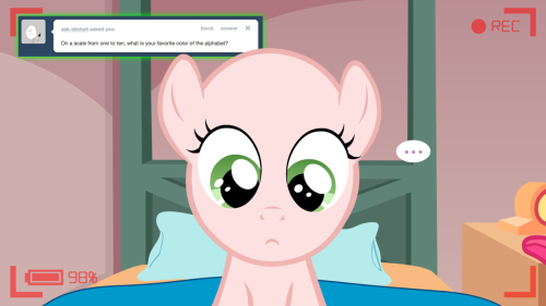 ask-thecrusaders:  Back to Questions! Finally! Bloom and Scoot are not available at the moment. So… Ask Sweetie Belle for now!  For Sweetie to be adorable and lovable… no fur required <3 She just is! It’s because of her heart.