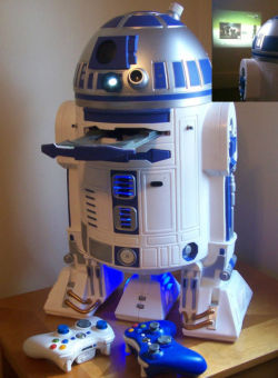 R2-D2 XBox 360 Custom case mod w/projector