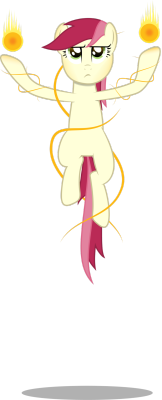 sturmpony:  Roseluck Wielding Fire by ~delectablecoffee