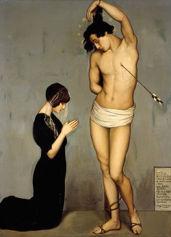 sebastian-flyte:  Votive Offering [Saint Sebastian], 1912 Ángel Zárraga 