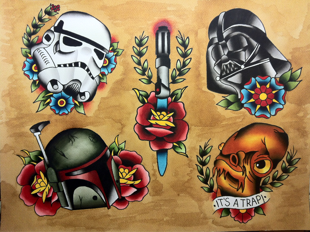 101 Best Star Wars Traditional Tattoo Ideas That Will Blow Your Mind   Outsons