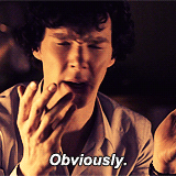flickarman:casualfangirling:sherlock says obviously more times than there are episodes of sherlock a