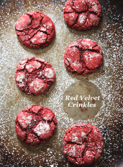 imgoingtobeacook:  Red Velvet Crinkle Cookies