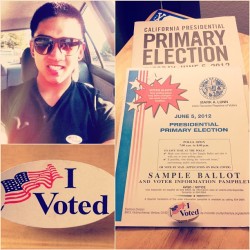 🇺🇸Lost my Voter V-card lol. #californiaprimary #firsttime #voting #vote #ivoted #politics  (Taken with instagram)