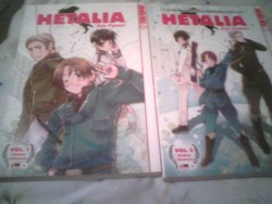 rainbowdash4ever:  that-badass-red:  Hetalia Giveaway!!! This is a giveaway of some Hetalia items as I am no longer in need of them!  INCLUDED:  One winner will receive: Hetalia (English) Volumes 1 and 2, brand new A Romano Trading Figure, complete