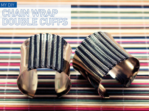 DIY Chain Wrapped Cuffs Tutorial. This is definitely beginner level with a short video tutorial with