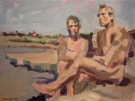 antonio-m:  At the BeachPaul Rybarczykacrylic on panel 