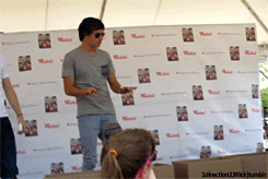 1direction23flick:  Niall &amp; Liam dancing during book signing [x] 