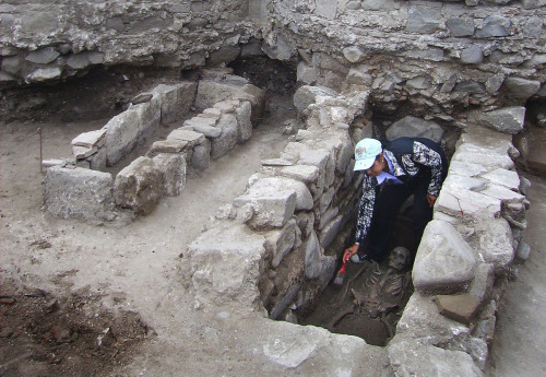 ARCHAEOLOGISTS in Bulgaria unearthed two skeletons from the Middle Ages pierced through the chest wi