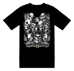 Thug Life Hustlin Gangster Skull Money T-Shirt;