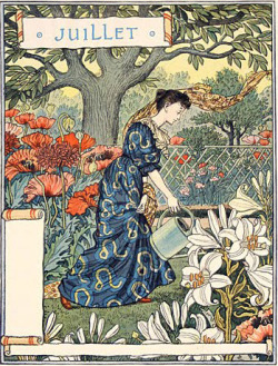 calantheandthenightingale:    Eugene Grasset (French, 1841-1917) Plates for the months July, August, September, October, November, and December from Calendar La Belle Jardiniere, 1896   