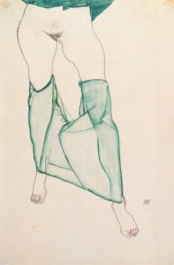  svell: Egon Schiele, Weiblicher Torso mit grüner Draperie, 1913. 