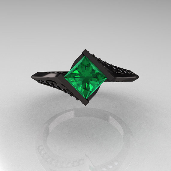 grenadeinagarden:  Black gold band and diamond