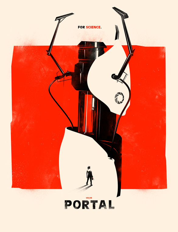 videogamenostalgia:  New print! The Orange Box: Portal (via: iwilding) 