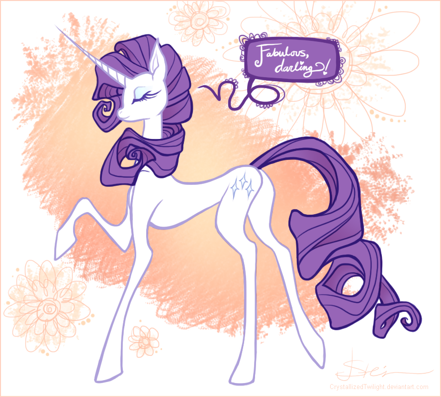 raritybestpony:  Rarity by *CrystallizedTwilight 