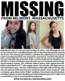 beautifulcurare:  alwaystaygolden:  This is a new flyer posted by missing children of my cousin, Erika.  Missing child alert! 