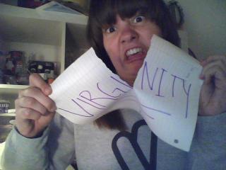  “as he rips through my virginity”  