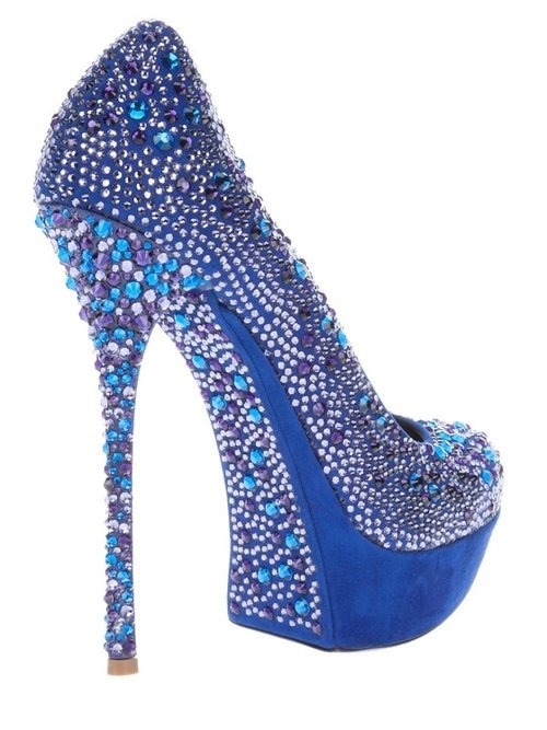 Amazing blue crystal heels!