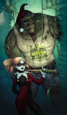 theprimal:  Harley Quinn and Killer Croc