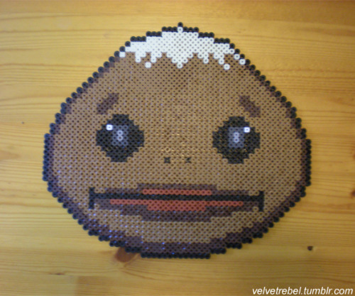 velvetrebel:  Masks from Majora’s Mask created using perler beads. Patterns/pixel art for Deku, Goron, and Zora Masks created by me. 