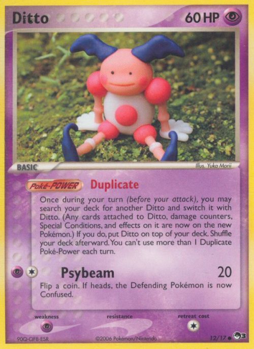 saveroomminibar: Pokemon. Disguised Ditto Cards from the Trading Card Game. Artist of the Ditto Seri