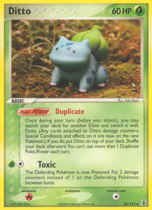 saveroomminibar: Pokemon. Disguised Ditto Cards from the Trading Card Game. Artist of the Ditto Seri