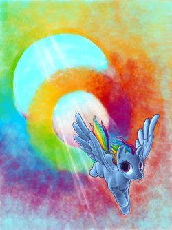 colorgasmfreakbrony:  Sonic Rainboom by ~chibiki