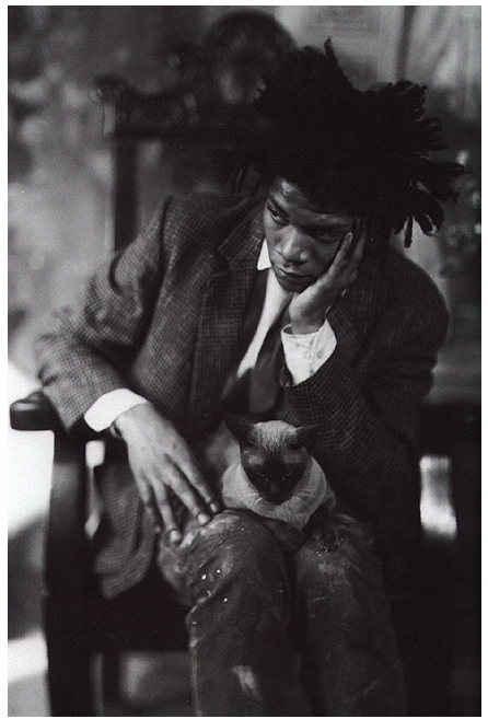 beppski:Jean-Michel Basquiat and his siamese cat