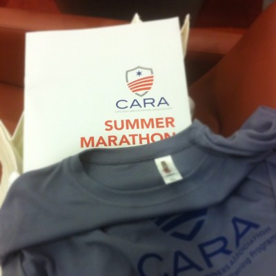 Picking up @CARAruns marathon training packet (Taken with Instagram at Sports Authority Elite)