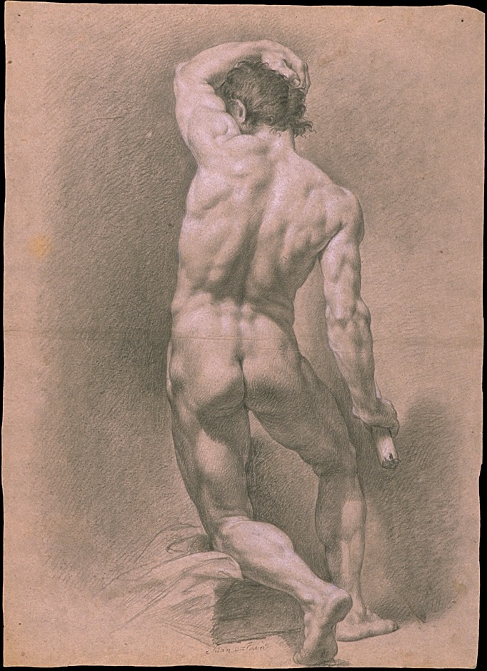 thisblueboy:  Juan Adan Morlan, Male Nude from the Back, c.1741-1816, Coleccion de