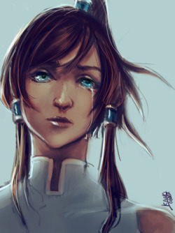 Starlica:  Korra Being Emo Quick45-60 Minute Sketch ;____; My Feels Http://Www.ka-Ho.deviantart.com