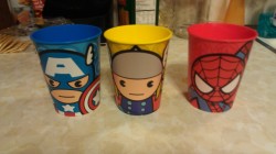 hackedmotionsensors:  retrobeefcake:  Check out these cute ass cups! I forgot to grab the iron man one tho. So sad! They didn’t have cutie black widow and Hawkeye ones either!  Guess who’s going to Walmart after work. Uguuuu  Aiyeeeeee I need these.