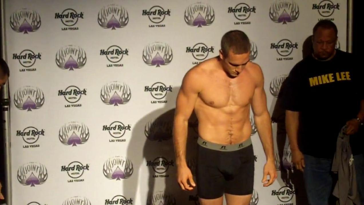 Screen caps from pro boxer Mike Lee&rsquo;s weigh-in on Thursday, June 7th for