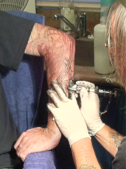 Started the end of my sleeve… Yay me.