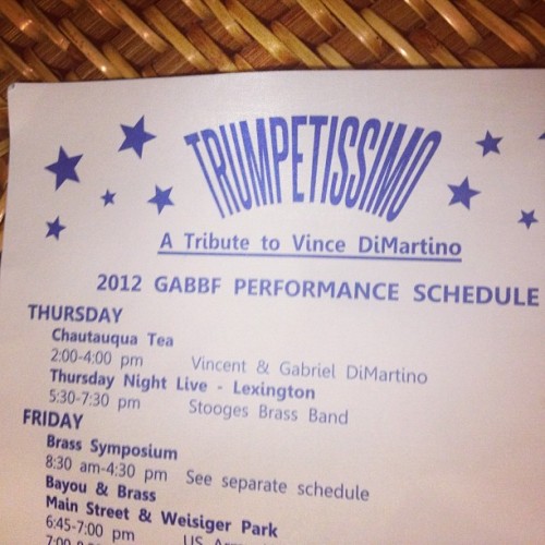 #GreatAmericanBrassBandFestival #GABBF #VinceDiMartino  (Taken with Instagram)