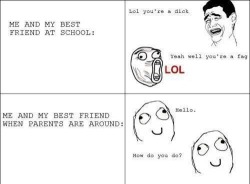 epicmeme:  Me and my Best friend at school… 