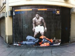 collegehumor:  Muhammad Ali v. Ryu Street Art The fight’s not over yet, Ryu still had half his HP. 