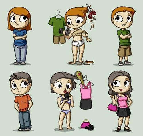 iwannabejanelle:  femmepaladin:  rosesakurax:  always reblog this!  One of my favorite parts of this comic is the apparent juxtaposition between exercise and makeup application, that these are the really hard parts of the switch. It’s hard to learn
