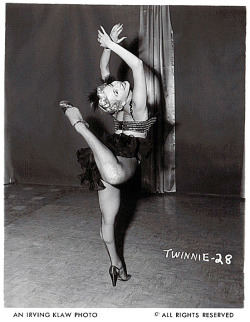 Twinnie Wallen kicks up her heel.. From a photo series shot by