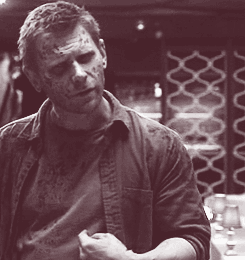 theanonsisters:  Scared the crap out of me when we shot it, scared me when I watched it, scary, scary man. And then the next morning we had breakfast. There’s something very liberating about having breakfast with Lucifer after he kills you. Not that
