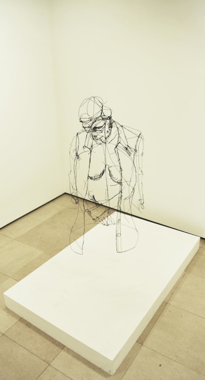 modernizing: Scribbled Wire Sculptures Mysteriously Appear to Float