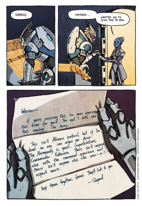 aidosaur:Mass Effect 3 Epilogue Comic.  Fanart Friday.  Pencil, photoshop.(Warning for Spoilers and 