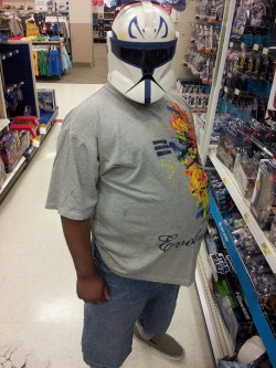 thejungleofmufasa:  Fun, at target!  Too fat to be a Stormtrooper&hellip;
