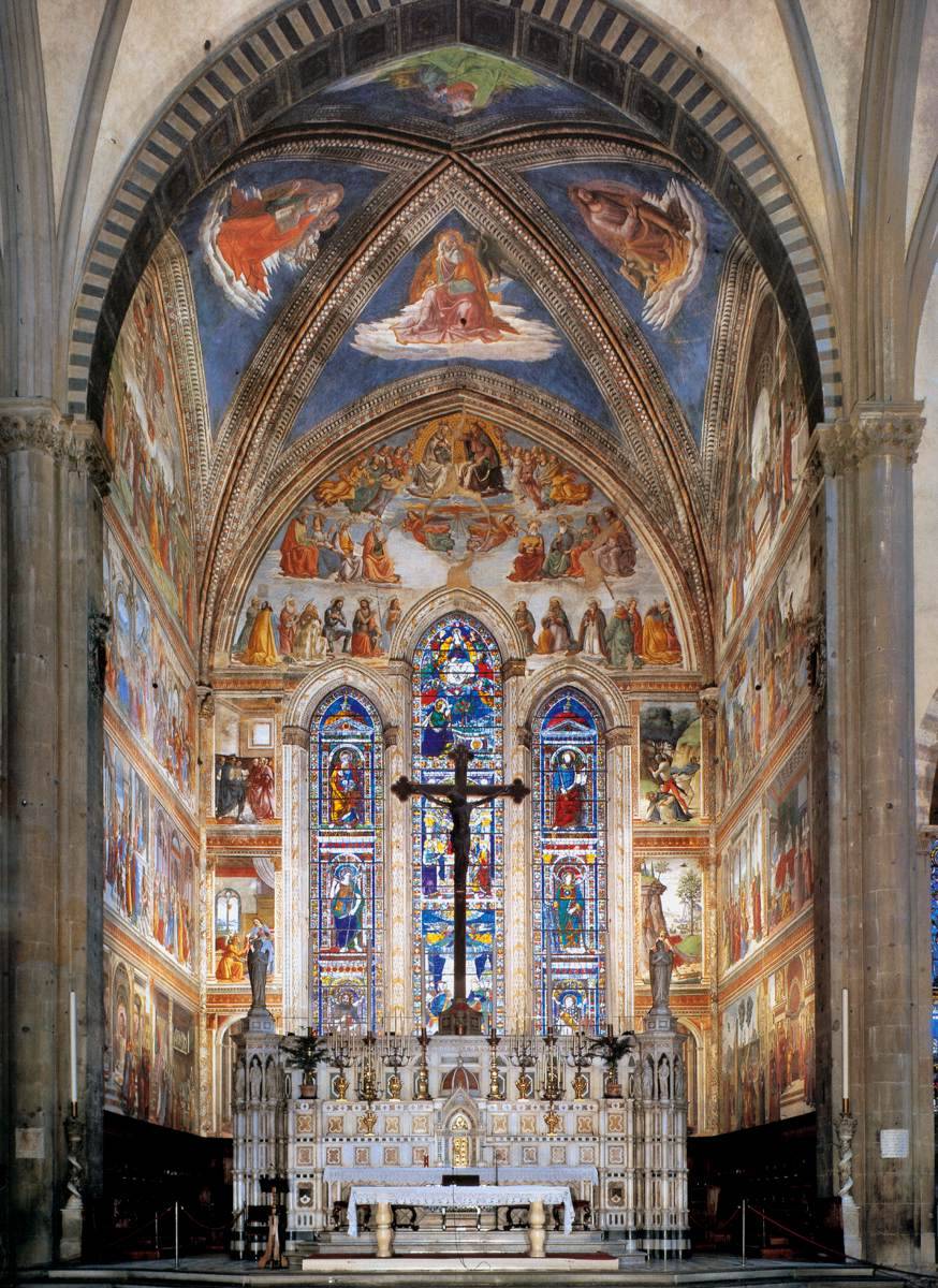 cavetocanvas:  Domenico Ghirlandaio, View of the Tornabuoni Chapel, Santa Maria