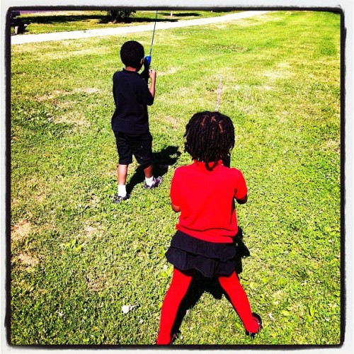 play fishing #practice #park #outside #TheJr'z #instaphoto (Taken with Instagram)