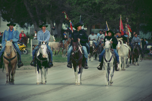 Crazy Horse Riders coming in from Ft. Robinson, NE to the Veteran’s Powwow Photo Credit for Riders W
