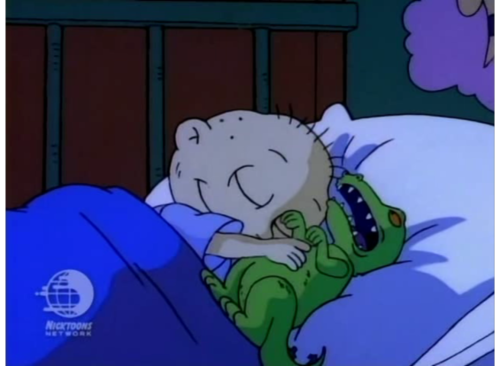 This is how I think you looked as a baby when I look at your dinosaur :p