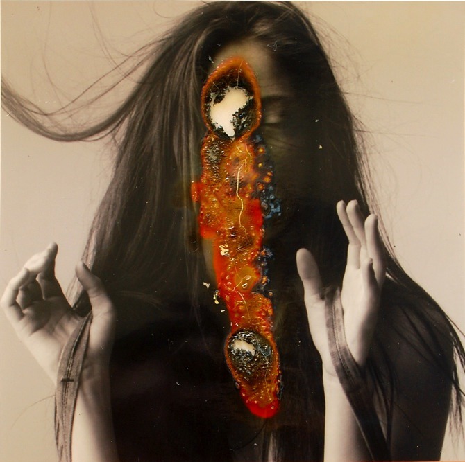  “Ausência”, burned photographs by Lucas Simões 
