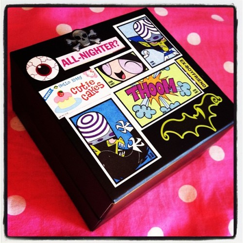 Customized a box for myself, Powerpuff Girls and Mojo Jojo representing (Taken with Instagram)